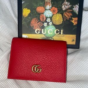 Gucci leather card case wallet
